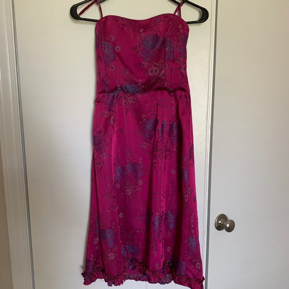 Nanette Lepore Fuchsia Brocase Dress Size 2